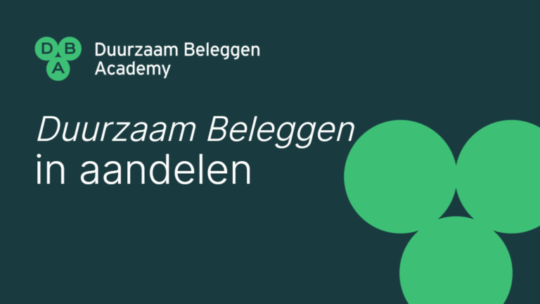 Duurzaam beleggen in aandelen